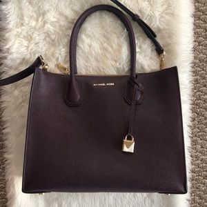 Michael Kors Mercer large tote purple